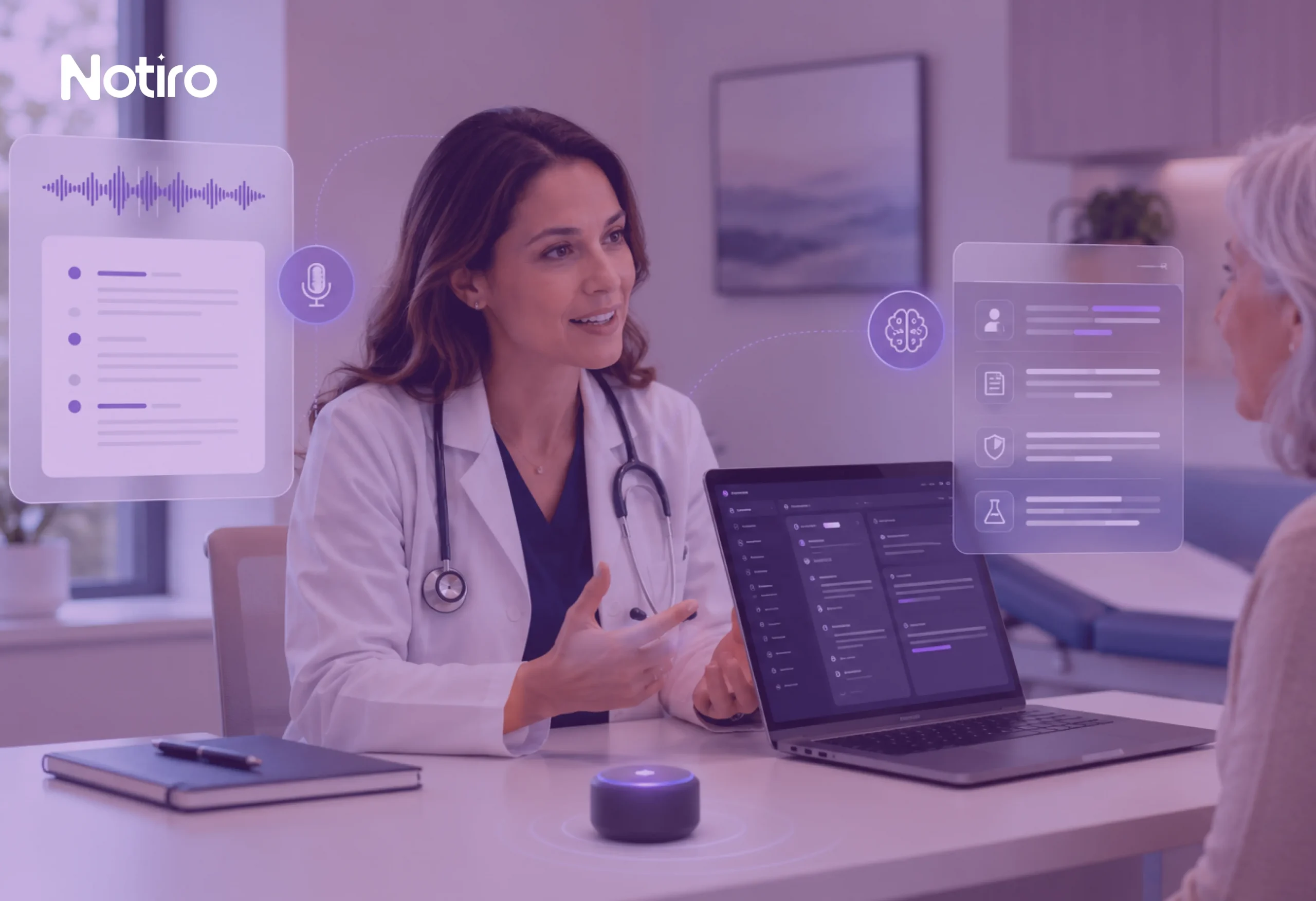 How Notiro Scribe and Extension Work Together in a Clinical Encounter